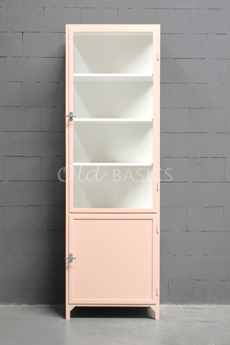 Apothekerskast Demi Powder Peach, 1 deuren, roze, zalm, terra, materiaal staal